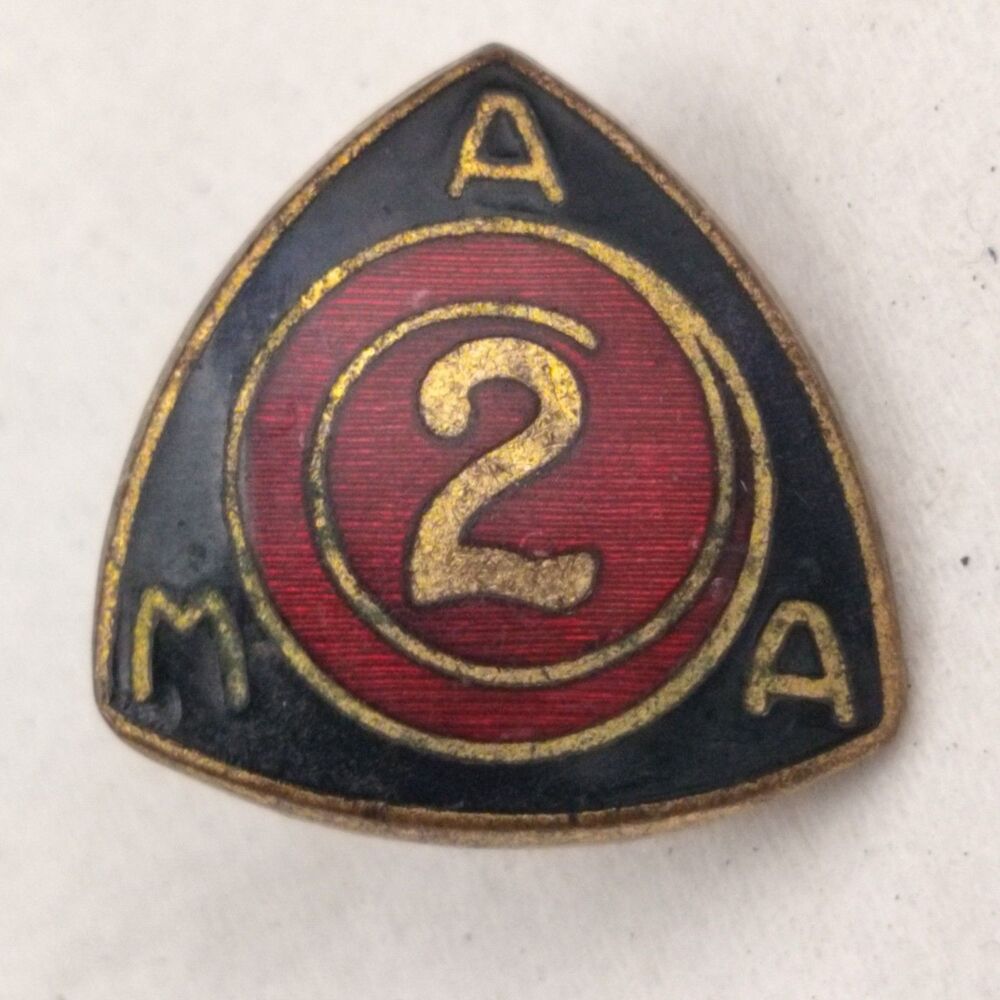 Vintage AMA Pin Brooch 2 Year Enamel American Motorcycle Association